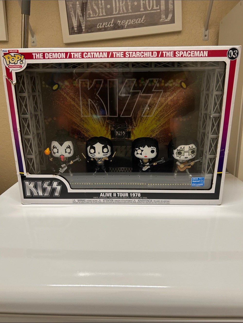 Kiss Pop! Moment Alive II Tour 1978 Figure Set - White, Black, Yellow